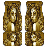 Calavera Fresh Look Design #2 Car Floor Mats (Hazel Sparkle & Shine Rose, Front & Back) - FREE SHIPPING Calavera Fresh Look Design #2 Car Floor Mats (Hazel Sparkle & Shine Rose, Front & Back) - FREE SHIPPING