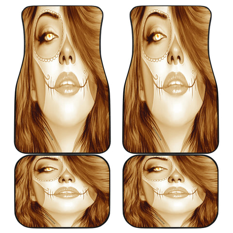 Calavera Fresh Look Design #3 Car Floor Mats (Honey Tiger's Eye, Front & Back) - FREE SHIPPING Calavera Fresh Look Design #3 Car Floor Mats (Honey Tiger's Eye, Front & Back) - FREE SHIPPING
