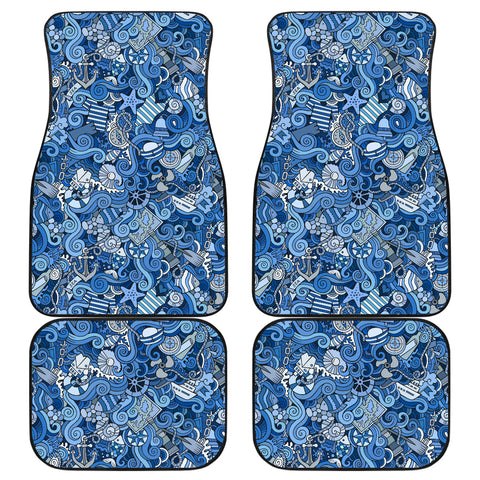 Nautical Design Car Floor Mats (Sky Blue, Front & Back) - FREE SHIPPING Nautical Design Car Floor Mats (Sky Blue, Front & Back) - FREE SHIPPING