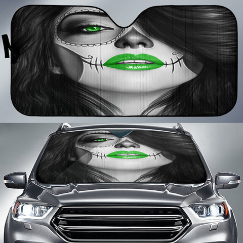 Calavera Fresh Look Design #4 Auto Sun Shade (Green) - FREE SHIPPING Calavera Fresh Look Design #4 Auto Sun Shade (Green) - FREE SHIPPING