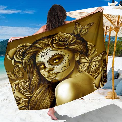 Calavera Fresh Look Design #2 Sarong (Hazel Sparkle & Shine Rose) - FREE SHIPPING