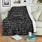 Mathematica Chalkboard Design #2 Throw Blanket (Black) - FREE SHIPPING