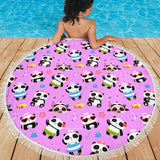 Cute Pandas Design #1 Beach Blanket (Pinka) - FREE SHIPPING Cute Pandas Design #1 Beach Blanket (Pinka) - FREE SHIPPING