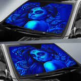 Calavera Fresh Look Design #2 Auto Sun Shade (Blue Elusive Rose) - FREE SHIPPING Calavera Fresh Look Design #2 Auto Sun Shade (Blue Elusive Rose) - FREE SHIPPING