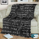 Mathematica Chalkboard Design #1 Throw Blanket (Black) - FREE SHIPPING