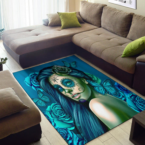 Calavera Fresh Look Design #2 Floor Covering (Vertical, Turquoise Tiffany Rose) - FREE SHIPPING Calavera Fresh Look Design #2 Floor Covering (Vertical, Turquoise Tiffany Rose) - FREE SHIPPING