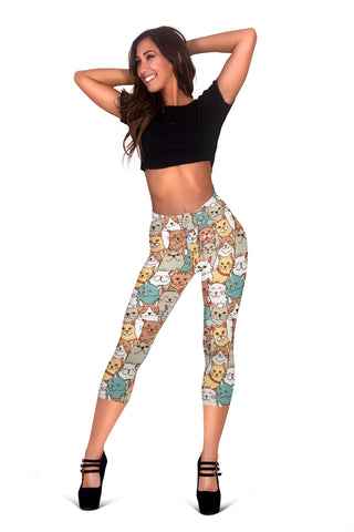 Crazy Cats Capri Leggings - FREE SHIPPING Crazy Cats Capri Leggings - FREE SHIPPING