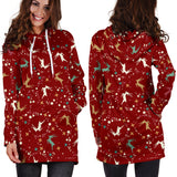 Ugly Christmas Sweater Hoodie Dress - Flying Reindeer Design #1 (Red) - For Small To Plus Size Divas - FREE SHIPPING Ugly Christmas Sweater Hoodie Dress - Flying Reindeer Design #1 (Red) - For Small To Plus Size Divas - FREE SHIPPING