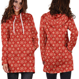 Ugly Christmas Sweater Hoodie Dress - Snowflakes Design #2 (Red) - For Small To Plus Size Divas - FREE SHIPPING Ugly Christmas Sweater Hoodie Dress - Snowflakes Design #2 (Red) - For Small To Plus Size Divas - FREE SHIPPING