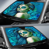 Calavera Fresh Look Design #2 Auto Sun Shade (Turquoise Tiffany Rose) - FREE SHIPPING Calavera Fresh Look Design #2 Auto Sun Shade (Turquoise Tiffany Rose) - FREE SHIPPING