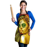 Calavera Fresh Look Design #2 Women's Apron (Yellow Smiley Face Rose) - FREE SHIPPING Calavera Fresh Look Design #2 Women's Apron (Yellow Smiley Face Rose) - FREE SHIPPING
