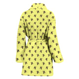 Honey Bees Design #1 Women's Bathrobe (Yellow) - FREE SHIPPING