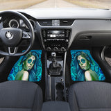 Calavera Fresh Look Design #2 Car Floor Mats (Turquoise Tiffany Rose, Front & Back) - FREE SHIPPING Calavera Fresh Look Design #2 Car Floor Mats (Turquoise Tiffany Rose, Front & Back) - FREE SHIPPING