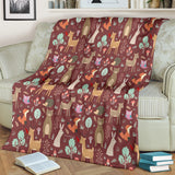 Wildlife Collection - Forest Animals (Rust) Throw Blanket - FREE SHIPPING Wildlife Collection - Forest Animals (Rust) Throw Blanket - FREE SHIPPING