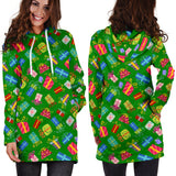 Ugly Christmas Sweater Hoodie Dress - Christmas Presents Design #1 (Green) - For Small To Plus Size Divas - FREE SHIPPING Ugly Christmas Sweater Hoodie Dress - Christmas Presents Design #1 (Green) - For Small To Plus Size Divas - FREE SHIPPING