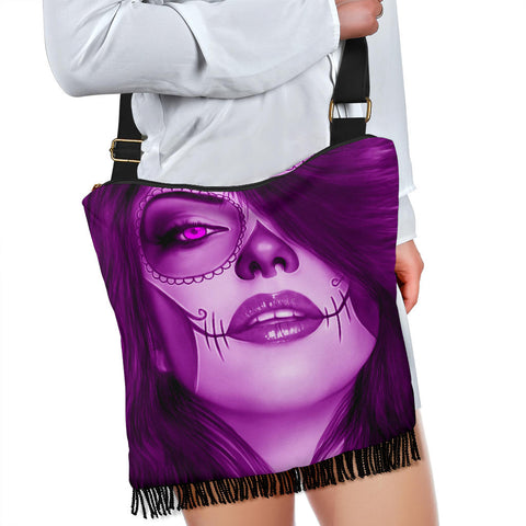 Calavera Fresh Look Design #3 Cross-Body Boho Handbag (Purple Amethyst) - FREE SHIPPING Calavera Fresh Look Design #3 Cross-Body Boho Handbag (Purple Amethyst) - FREE SHIPPING