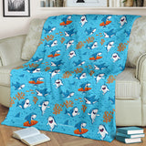 Shark Pattern #2 Throw Blanket - FREE SHIPPING Shark Pattern #2 Throw Blanket - FREE SHIPPING