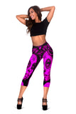 Calavera Fresh Look Design #2 Capri Leggings (Pink Easy On The Eyes Rose) - FREE SHIPPING Calavera Fresh Look Design #2 Capri Leggings (Pink Easy On The Eyes Rose) - FREE SHIPPING