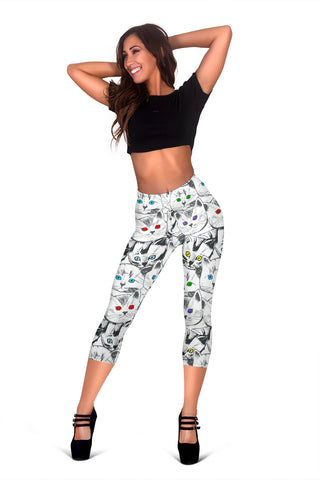 Cats Galore Capri Leggings - FREE SHIPPING