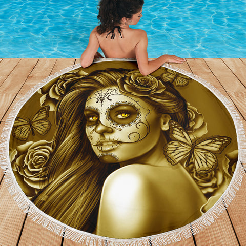 Calavera Fresh Look Design #2 Beach Blanket (Hazel Sparkle & Shine Rose) - FREE SHIPPING Calavera Fresh Look Design #2 Beach Blanket (Hazel Sparkle & Shine Rose) - FREE SHIPPING