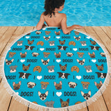 I Love Dogs Beach Blanket (Richmond SPCA Blue) - FREE SHIPPING I Love Dogs Beach Blanket (Richmond SPCA Blue) - FREE SHIPPING