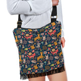 Wildlife Collection - Forest Animals Cross-Body Boho Handbag (Dark Blue) - FREE SHIPPING Wildlife Collection - Forest Animals Cross-Body Boho Handbag (Dark Blue) - FREE SHIPPING