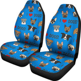 I Love Dogs Car Seat Covers (FPD Blue) - FREE SHIPPING I Love Dogs Car Seat Covers (FPD Blue) - FREE SHIPPING
