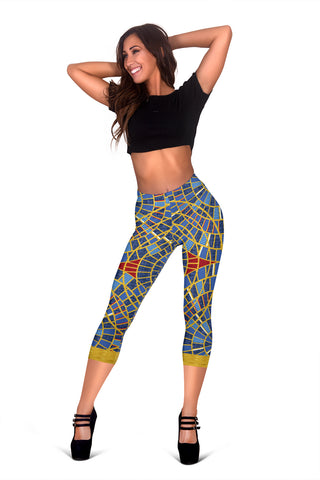 Dragon Con Marriott Carpet Design Capri Leggings (Without Logo) - FREE SHIPPING