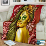 Calavera Fresh Look Design #2 Throw Blanket (Yellow Smiley Face Rose) - FREE SHIPPING Calavera Fresh Look Design #2 Throw Blanket (Yellow Smiley Face Rose) - FREE SHIPPING