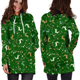 Ugly Christmas Sweater Hoodie Dress - Flying Reindeer Design #1 (Green) - For Small To Plus Size Divas - FREE SHIPPING Ugly Christmas Sweater Hoodie Dress - Flying Reindeer Design #1 (Green) - For Small To Plus Size Divas - FREE SHIPPING