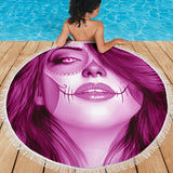 Calavera Fresh Look Design #3 Beach Blanket (Pink Mystic Topaz) - FREE SHIPPING Calavera Fresh Look Design #3 Beach Blanket (Pink Mystic Topaz) - FREE SHIPPING