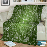 Science Chalkboard Design #1 Throw Blanket (Green) - FREE SHIPPING Science Chalkboard Design #1 Throw Blanket (Green) - FREE SHIPPING