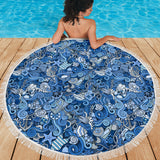 Nautical Design Beach Blanket (Sky Blue) - FREE SHIPPING Nautical Design Beach Blanket (Sky Blue) - FREE SHIPPING