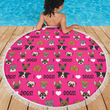 I Love Dogs Beach Blanket (FPD Pink) - FREE SHIPPING I Love Dogs Beach Blanket (FPD Pink) - FREE SHIPPING