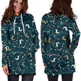 Ugly Christmas Sweater Hoodie Dress - Flying Reindeer Design #1 (Blue) - For Small To Plus Size Divas - FREE SHIPPING Ugly Christmas Sweater Hoodie Dress - Flying Reindeer Design #1 (Blue) - For Small To Plus Size Divas - FREE SHIPPING