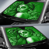 Calavera Fresh Look Design #2 Auto Sun Shade (Green Lime Rose) - FREE SHIPPING Calavera Fresh Look Design #2 Auto Sun Shade (Green Lime Rose) - FREE SHIPPING