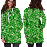 Ugly Christmas Sweater Hoodie Dress - Merry Christmas Design #1 (Green) - For Small To Plus Size Divas - FREE SHIPPING Ugly Christmas Sweater Hoodie Dress - Merry Christmas Design #1 (Green) - For Small To Plus Size Divas - FREE SHIPPING