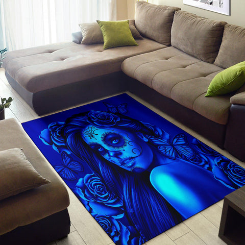 Calavera Fresh Look Design #2 Floor Covering (Vertical, Blue Elusive Rose) - FREE SHIPPING Calavera Fresh Look Design #2 Floor Covering (Vertical, Blue Elusive Rose) - FREE SHIPPING