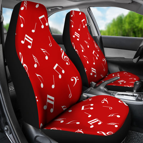 Musical Notes Design #1 (Red) Car Seat Covers - FREE SHIPPING Musical Notes Design #1 (Red) Car Seat Covers - FREE SHIPPING