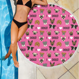 I Love Dogs Beach Blanket (Richmond SPCA Dark Pink) - FREE SHIPPING I Love Dogs Beach Blanket (Richmond SPCA Dark Pink) - FREE SHIPPING