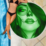 Calavera Fresh Look Design #3 Beach Blanket (Green Emerald) - FREE SHIPPING Calavera Fresh Look Design #3 Beach Blanket (Green Emerald) - FREE SHIPPING