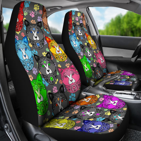 Fancy Pants Cat Car Seat Covers (Rainbow)  - FREE SHIPPING Fancy Pants Cat Car Seat Covers (Rainbow)  - FREE SHIPPING