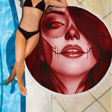 Calavera Fresh Look Design #3 Beach Blanket (Red Garnet) - FREE SHIPPING Calavera Fresh Look Design #3 Beach Blanket (Red Garnet) - FREE SHIPPING