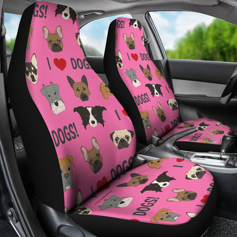 I Love Dogs Car Seat Covers (Richmond SPCA Dark Pink) - FREE SHIPPING I Love Dogs Car Seat Covers (Richmond SPCA Dark Pink) - FREE SHIPPING