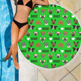 I Love Dogs Beach Blanket (FPD Green) - FREE SHIPPING I Love Dogs Beach Blanket (FPD Green) - FREE SHIPPING