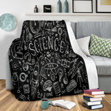 Science Chalkboard Design #1 Throw Blanket (Black) - FREE SHIPPING Science Chalkboard Design #1 Throw Blanket (Black) - FREE SHIPPING