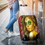 Calavera Fresh Look Design #2 Luggage Cover (Yellow Smiley Face Rose) - FREE SHIPPING Calavera Fresh Look Design #2 Luggage Cover (Yellow Smiley Face Rose) - FREE SHIPPING
