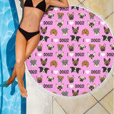 I Love Dogs Beach Blanket (Richmond SPCA Light Pink) - FREE SHIPPING I Love Dogs Beach Blanket (Richmond SPCA Light Pink) - FREE SHIPPING