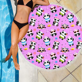 Cute Pandas Design #1 Beach Blanket (Pinka) - FREE SHIPPING Cute Pandas Design #1 Beach Blanket (Pinka) - FREE SHIPPING