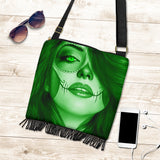 Calavera Fresh Look Design #3 Cross-Body Boho Handbag (Green Emerald) - FREE SHIPPING Calavera Fresh Look Design #3 Cross-Body Boho Handbag (Green Emerald) - FREE SHIPPING